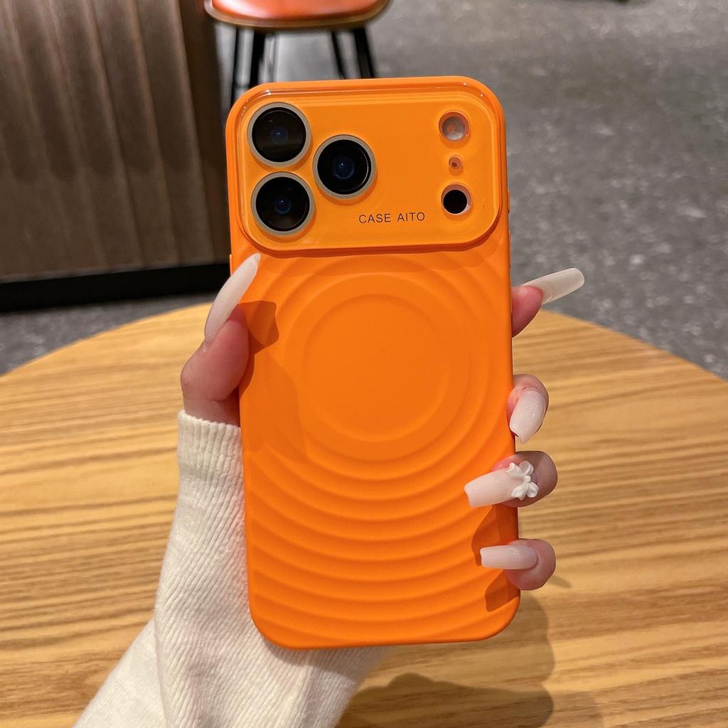 Wave Pattern Magnetic Suction Case for iPhone 17 Pro Max - Compatible with 17 Large Windows, for Apple 16, Models 14/15.