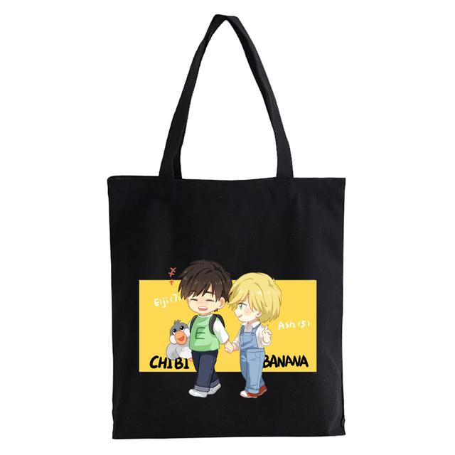Anime Banana Fish Graphic Dámské Nákupní tašky Kabelky Látkové Plátěné Tašky Dámské y2k Opakovaně použitelné tašky přes rameno
