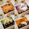Halloween Heat-Resistant Placemats Festive Home Decor Kitchen Living Room Table Pads Durable Decorative Mats Party Supplies