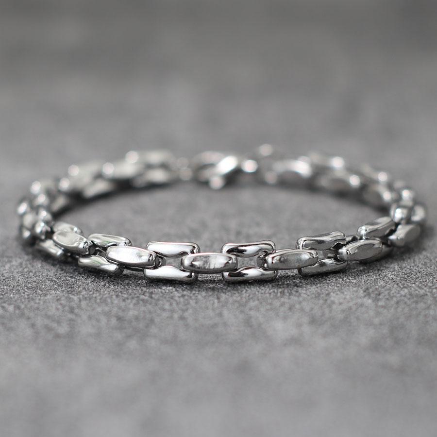 New Silver Color Stainless Steel Chain Bracelet For Men Hiphop Rock Link Braclet Bangle Gifts For Boyfriend Accessoires Homme