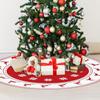 Large Christmas Skirts for Trees Tree Base Cover Tree Skirts 23.6 Inch Holiday Tree Skirt Red Cover Snowflake Reindeer Home