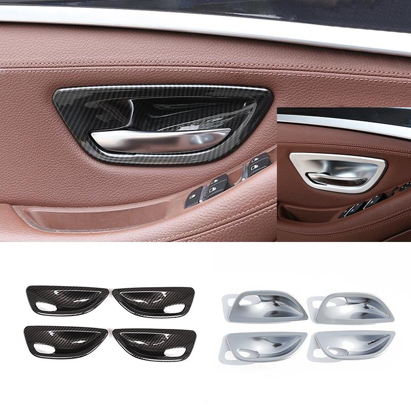 

For BMW 5 Series F10 2011- 2016 4pcs Chrome Car Door Inner Handle Bowls Cover Trim Car Interior