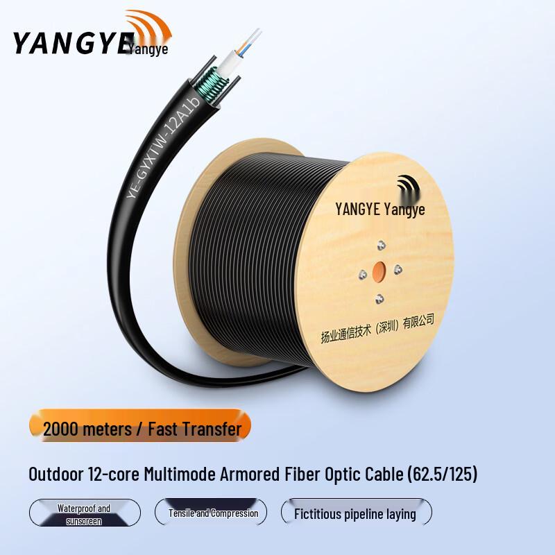 Yangye GYXTW Outdoor Armored Multimode Fiber Optic Cable