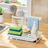 Kitchen Faucet Sponge holder,Dishwashing Brush, Scouring Pad Storage Rack,rag rack,Storage Rack Above the Sink
