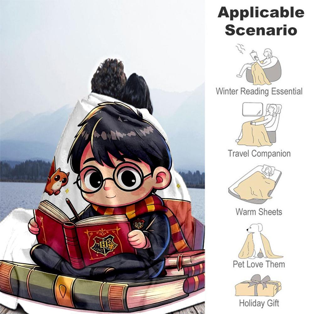 1pc Hogwarts Harry Potter Outdoor Flannel Throw Blanket All Season Soft Warmth,Home Decor 1031200