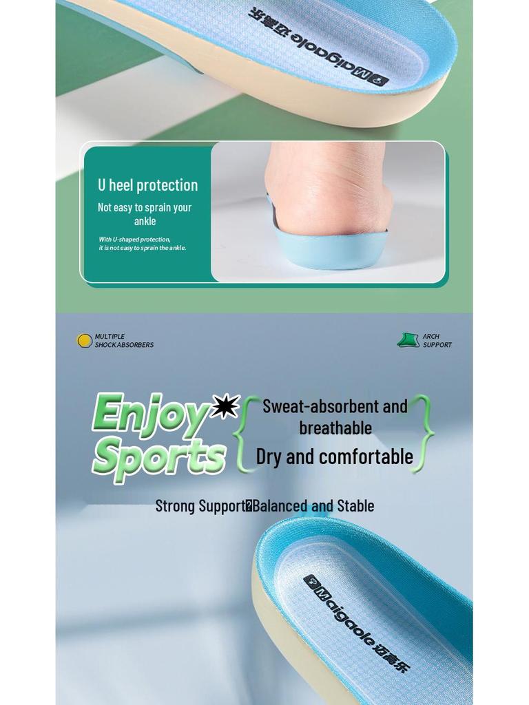 Orthotic Arch Support Insoles for Flat Feet - Anti-torsion, Sweat-wicking, High Elastic, Shock Absorption, Comfortable for Men and Women
