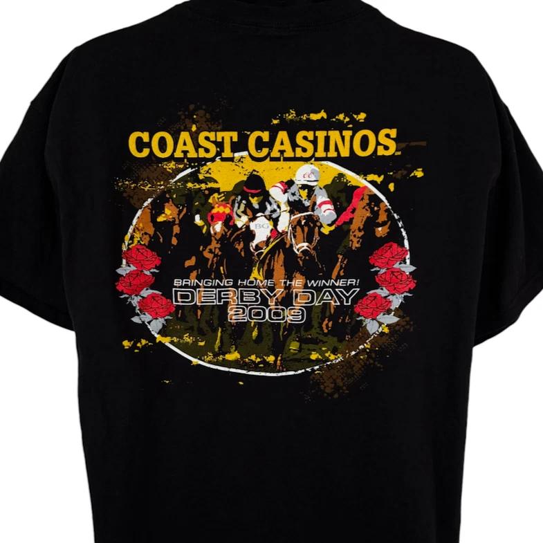 

Kentucky Derby Day 100% Cotton T-shirt Mens Tees Top Mens Size XL Black 2009 Sams Town Las Vegas Casino 4XL