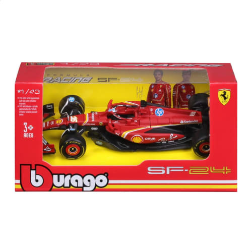 Bburago 2024 Model 1/43 Scale F1 Ferrari SF-24 #16 Charles Leclerc / Race Sports Car Diecast Model Car 18-36844 (#16)