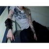 VAYLA Grunge Aesthetics Tattoo Print T-shirt Trashy 2000s Style Letter T Shirt Japanese Y2k White Sheer Tops Gothic Vintage