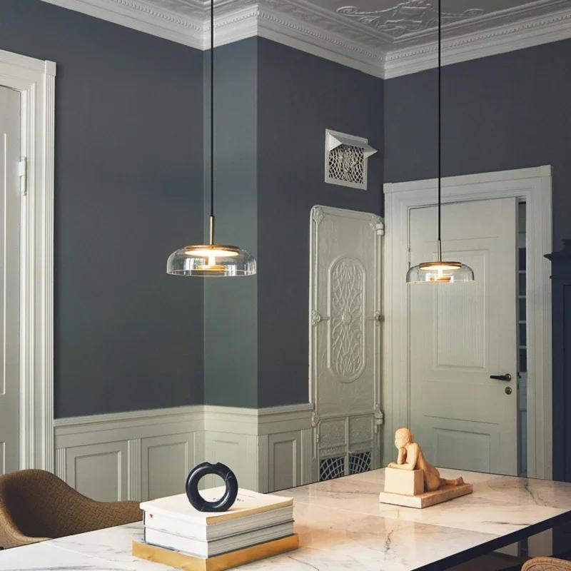 LED Modern Pendant Light Nordic Glass Hanging Lamp Dining Room Bedroom Loft Lamp Bar Decor Luminaire Suspension Light Fixtures