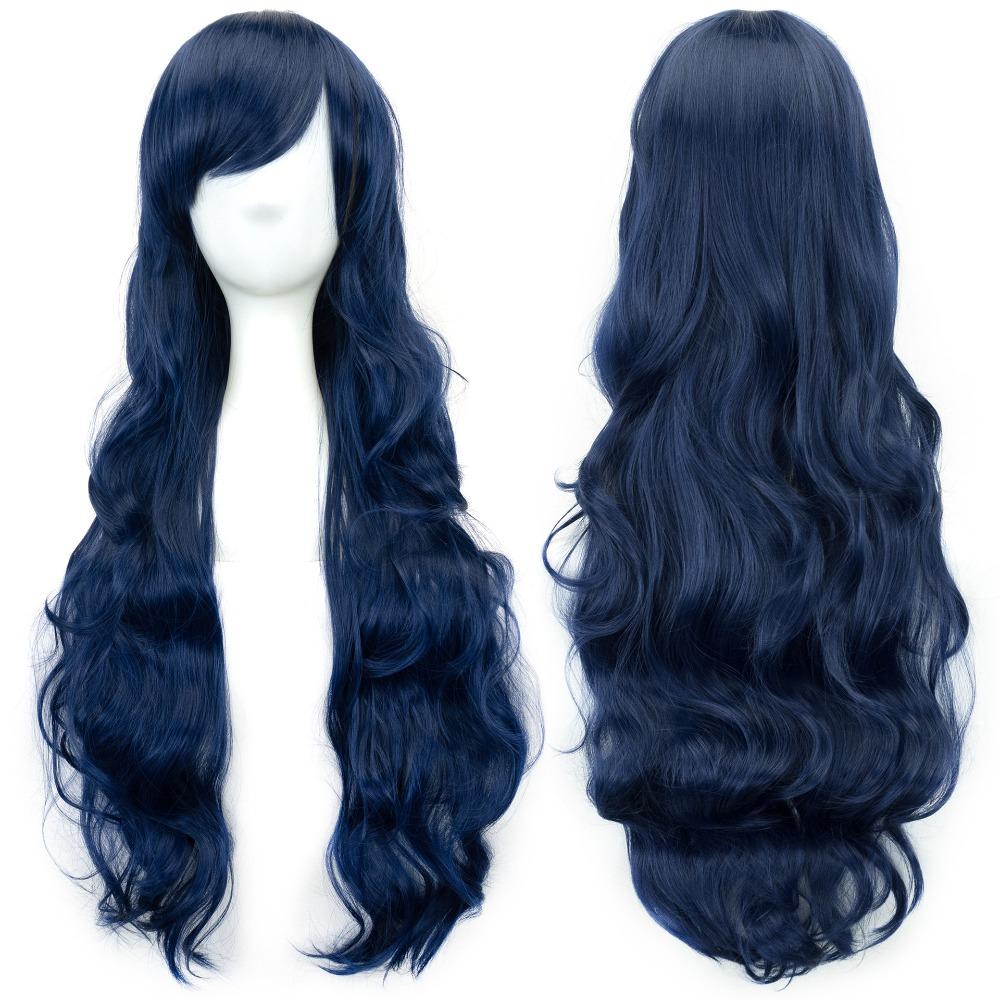 Heat Resistance Long Curly Hair 80cm Women Wave Hairpiece Universal Anime Cosplay Wigs  Halloween