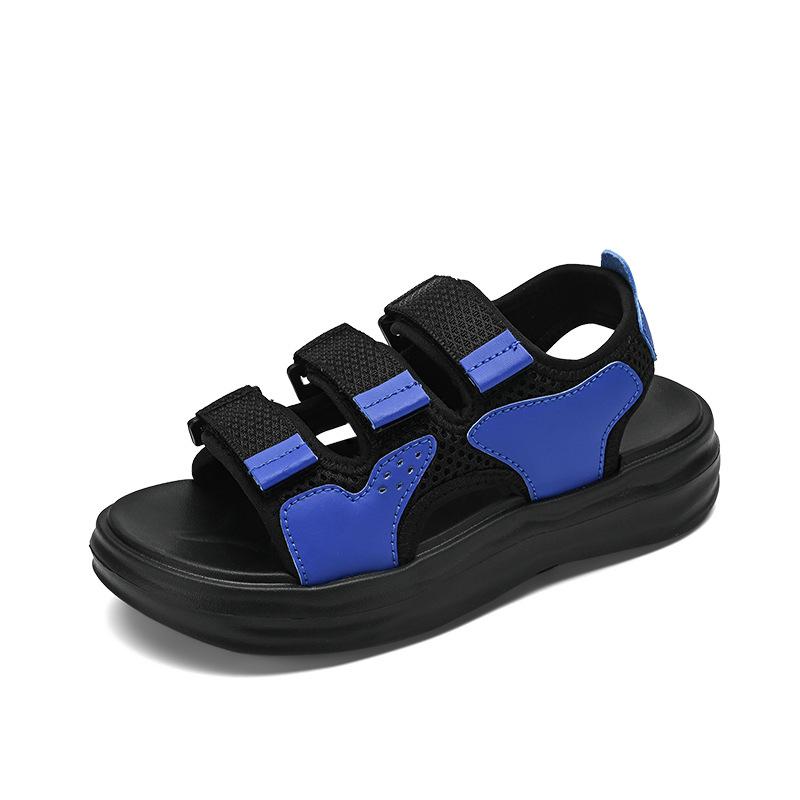 Children's Sandals 2025 New Summer Super Soft Korean Version Sports Sandals Student Velcro Dad Open-toed Beach Shoes