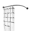 Curved Shower Curtain Rod Extendable Wall Mount Stainless Steel Corner Curtain Rod for Bathroom