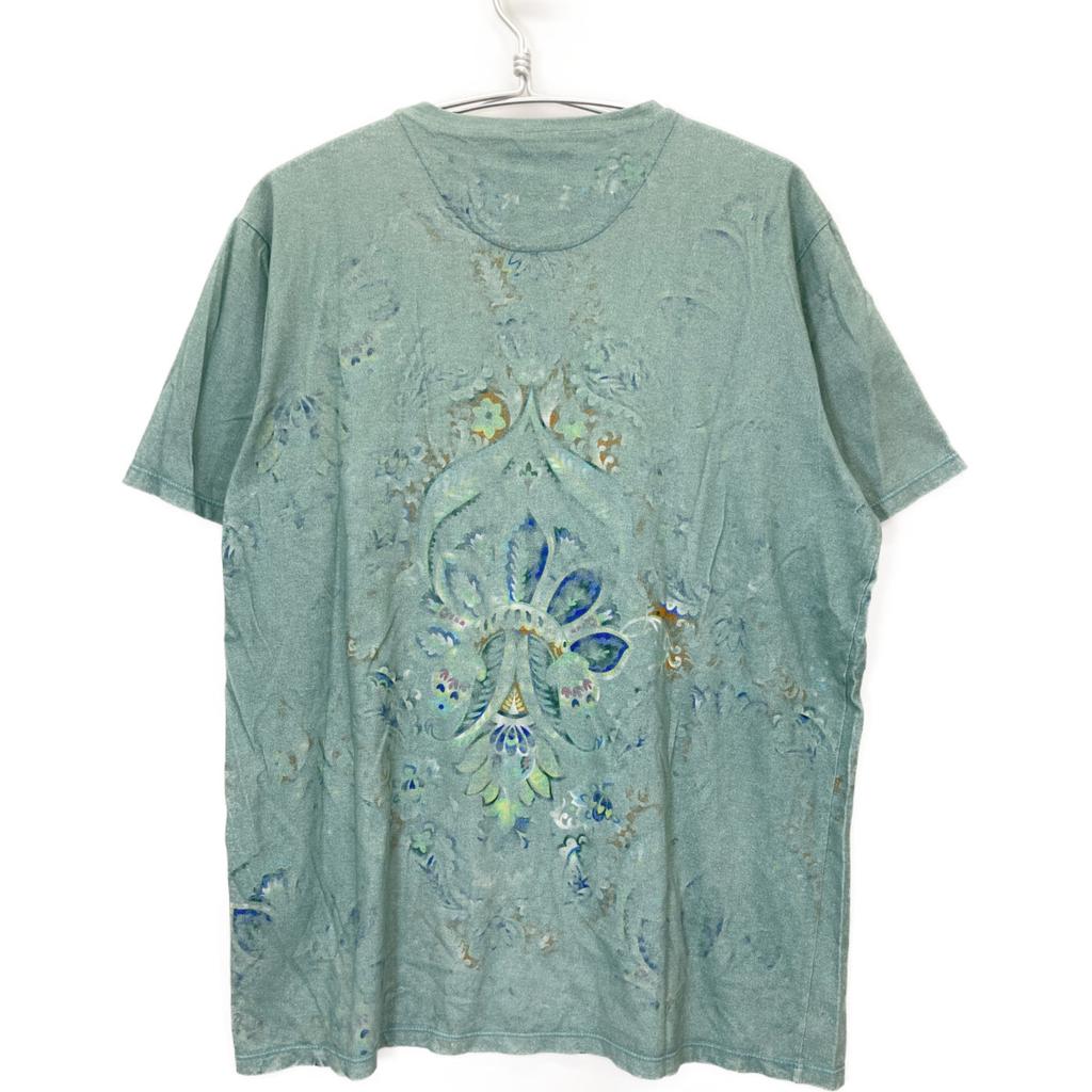 Etro Green Paisley T-shirt Tops XL greenUsed