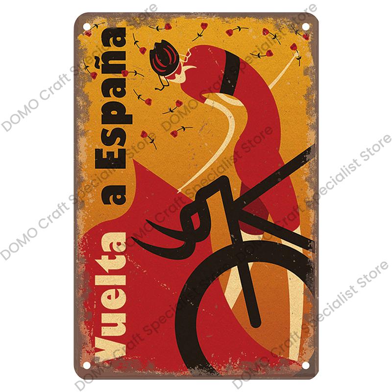 Vintage Bicycle Poster Metal Signs Plaque Retro Bike Cyclocross Metal Plate Tin Sign Garage House Wall Decor 20x30cm