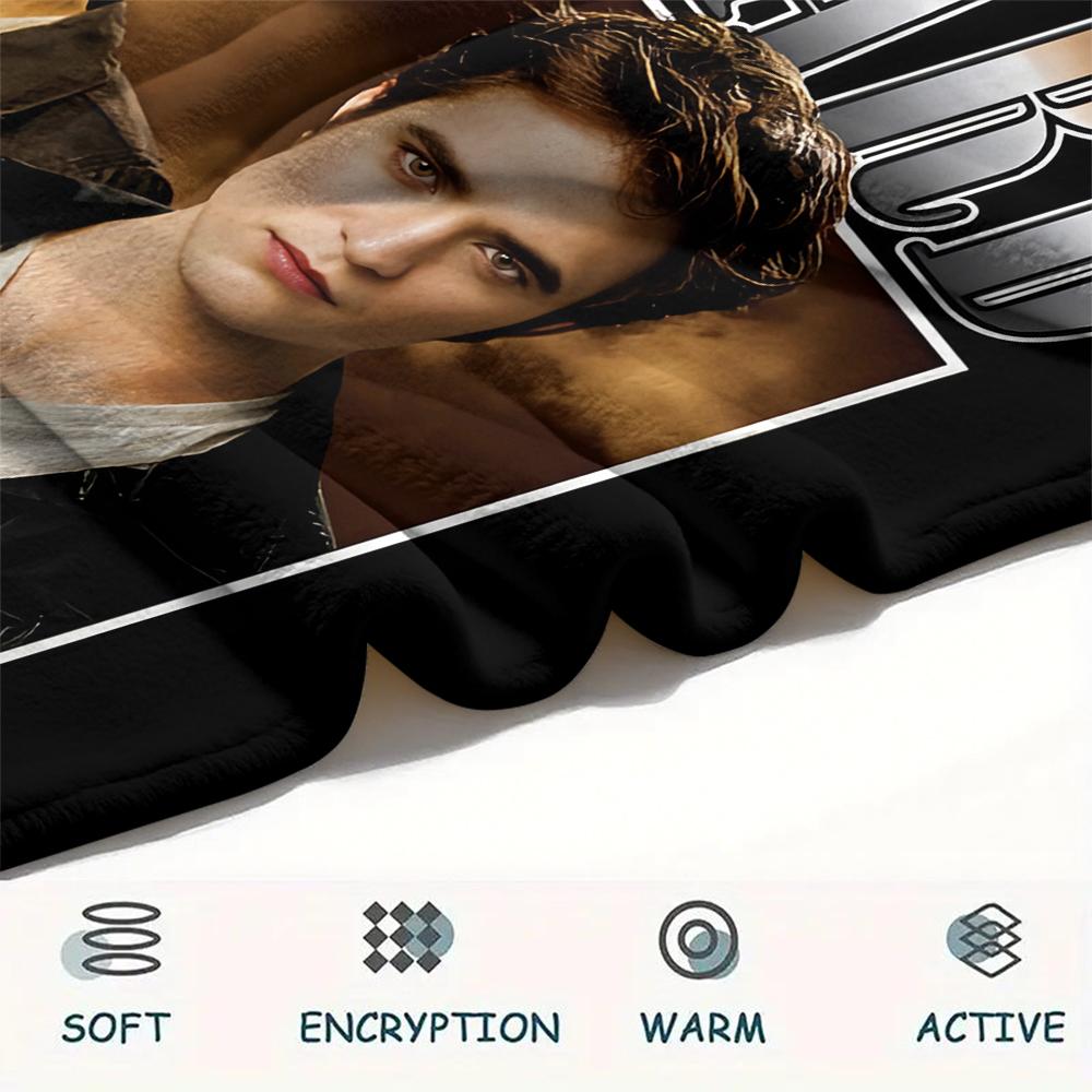 1 Stück Edward Cullen Druck Flanelldecke, Hohe Qualität für alle Jahreszeiten, Heimdekoration, Wärme und Komfort, Perfekt für Weihnachtsgeschenke