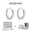 D Color Sparkling Moissanite Earrings 925 Sterling Silver Classic Shining Circle Hoop Earrings For Women Fine Jewelry
