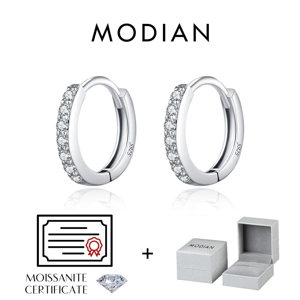 D Color Sparkling Moissanite Earrings 925 Sterling Silver Classic Shining Circle Hoop Earrings For Women Fine Jewelry