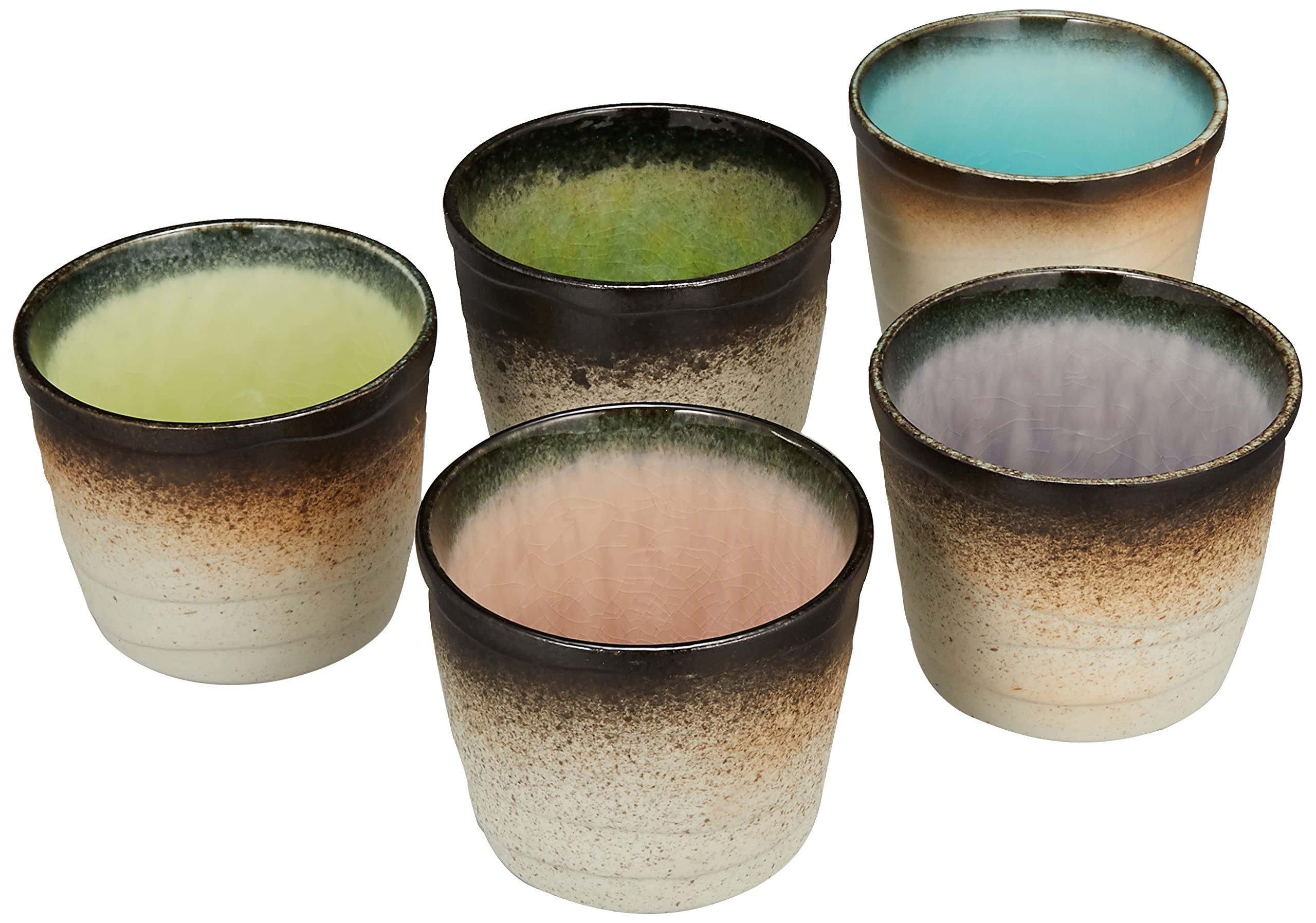 

Utsuwa Roan Mino Ware Yamasaku Kiln Dinnerware Set with Soba Choko Small and 240ml Available in 5 and Made in Product Number Colorful Five-Color