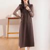 Dámské kašmírové šaty Qinghe kašmír 30% kašmír 70% vlna podzimní a zimní kašmírová sukně měkká a teplá