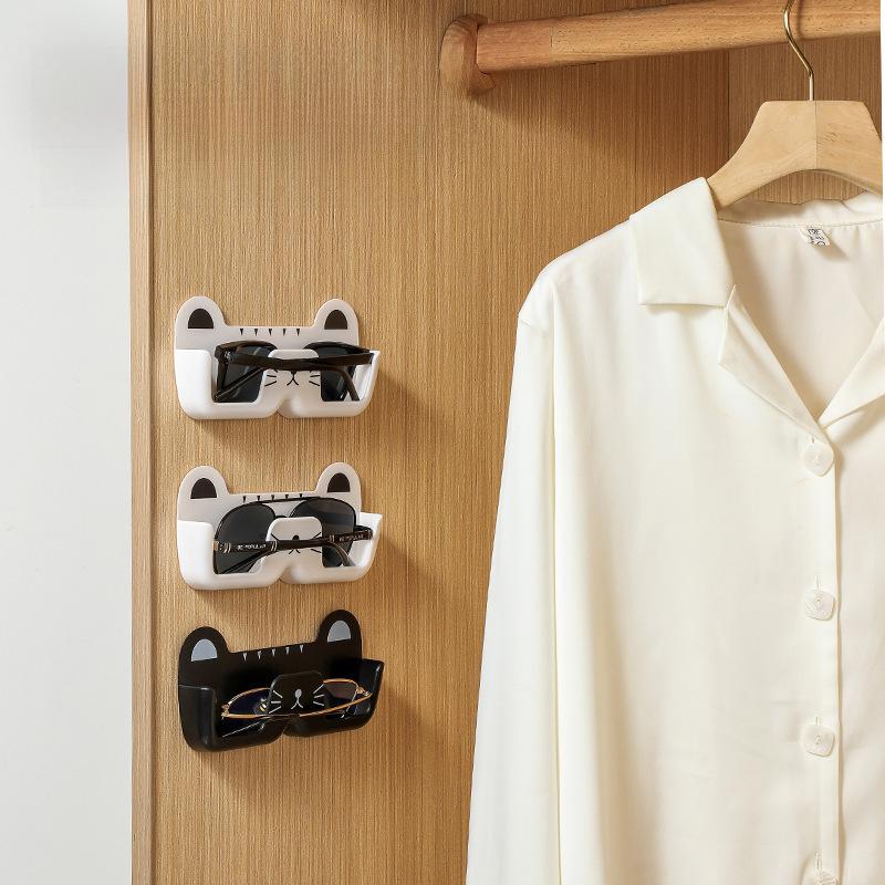 1pc Glasses Storage Box Wall Mounted Perforated Glasses Frame Glasses Sunglasses Display Rack Sunglasses Display Rack