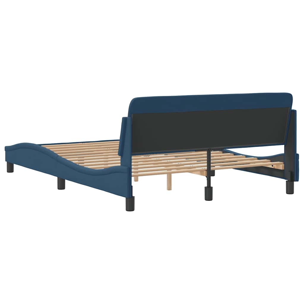Vidaxl Bed Frame with Headboard Without Mattress, 140X200 Cm, Upholstered