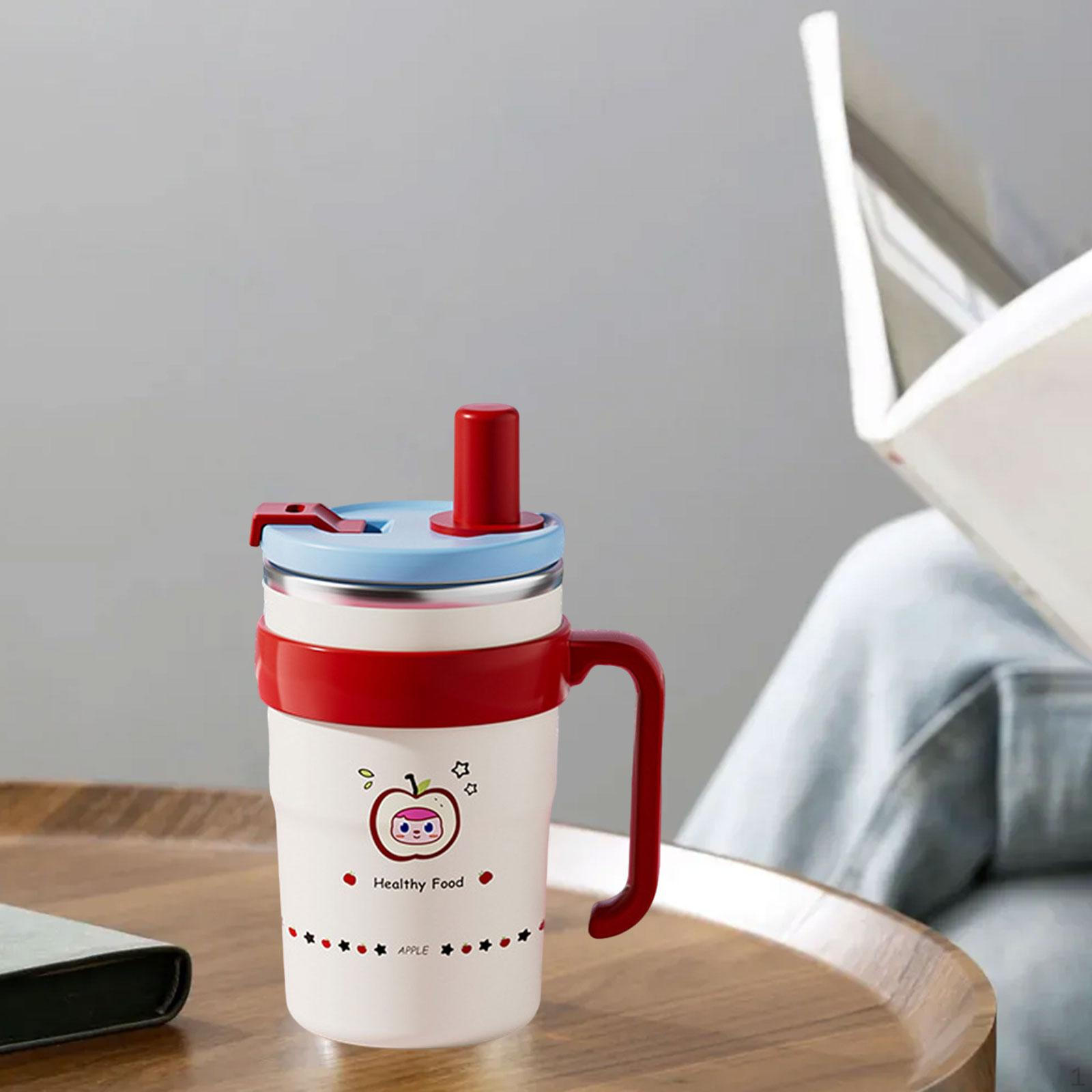 

Детская термобутылка для напитков холодных и чашка легко носить вакуумный стакан для воды 500ml White