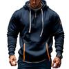 Men S Hooded Zipper Long Sleeve Loose Multiple Pockets Casual Sports Sweatshirt