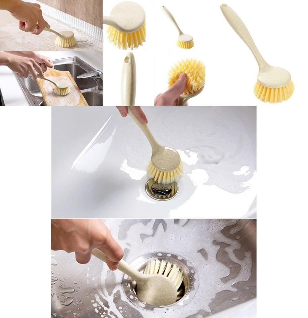 High Quality Kitchen Cleaning Brush With Long Handle For Effortless Dish And Pot Washing