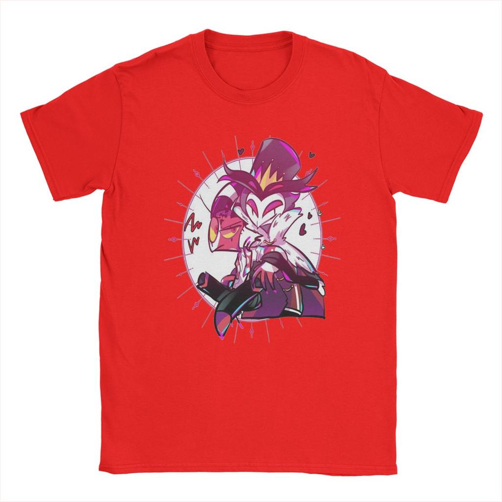 Stolas Helluva-Boss Cartoon Men T Shirts Creative Tees Short Sleeve Crewneck T-Shirts 100% Cotton Gift Idea Tops