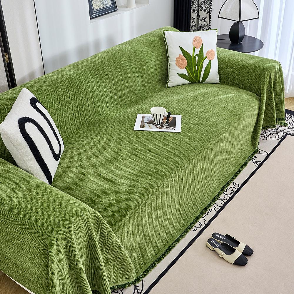 Towel Sofa Blanket Chenille Sofa Tassels Furniture Cover Couch Cover Dustproof Antiscratch Sofa Cover Home Living Room Decor