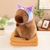Tortoise Plush Capybara Stuffed Animal Travelfriendly With 2in1 Pillow Blanket