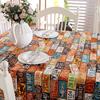 Baumwolle Verdickt Leinwand Retro Kennzeichen Nummer Personalisierte Party Kaffeetisch Tischdecke Esstisch Tuch
