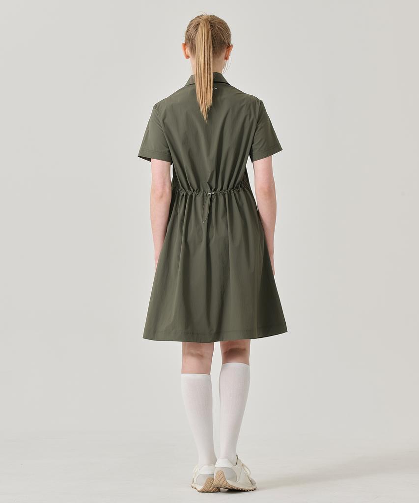 Built Moa Women'S Comfy Half-Zip Collar Dress