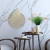 Islamic Ramadan Calligraphy Removable Metal Wallpaper Sticker Shiny Polished Hanging Character Design for Housewear Furnishings