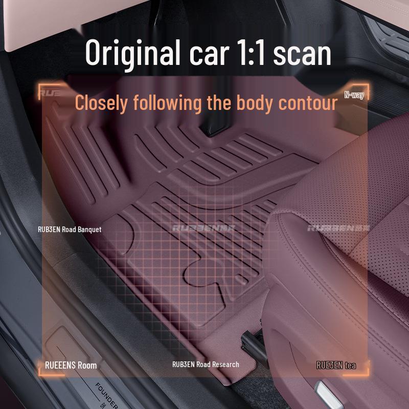 Dark Blue TPE Full-Coverage Waterproof Floor Mats for S05/S07/L07