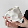Ceramic Cup High-end Twist Mug Household Niche Design Couple Coffee Cup Girl Drinking Cup