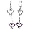 Punk Heart Ear Dangle Multifunctional Gothic Ear Jewelry Stainless Steel Texture Suitable for Unisex Fashion Lover