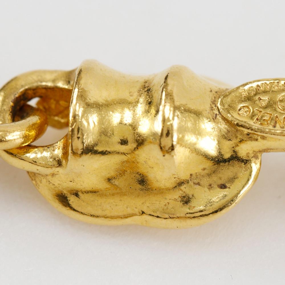 Chanel COCO Mark Necklace Vintage Plated Gold 84.6g Women Used