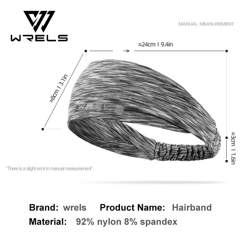 WRELS Elastic Sports Headbands Cycling Jog Tennis Anti Breathable Sweating Band Unisex Soft Smooth Outdoor Fitness Yoga Hoop