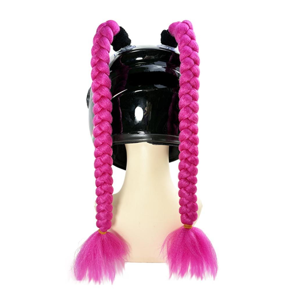 

2 шт. Мотоциклетный шлем Двойные косички украшение Твист хвостик #05