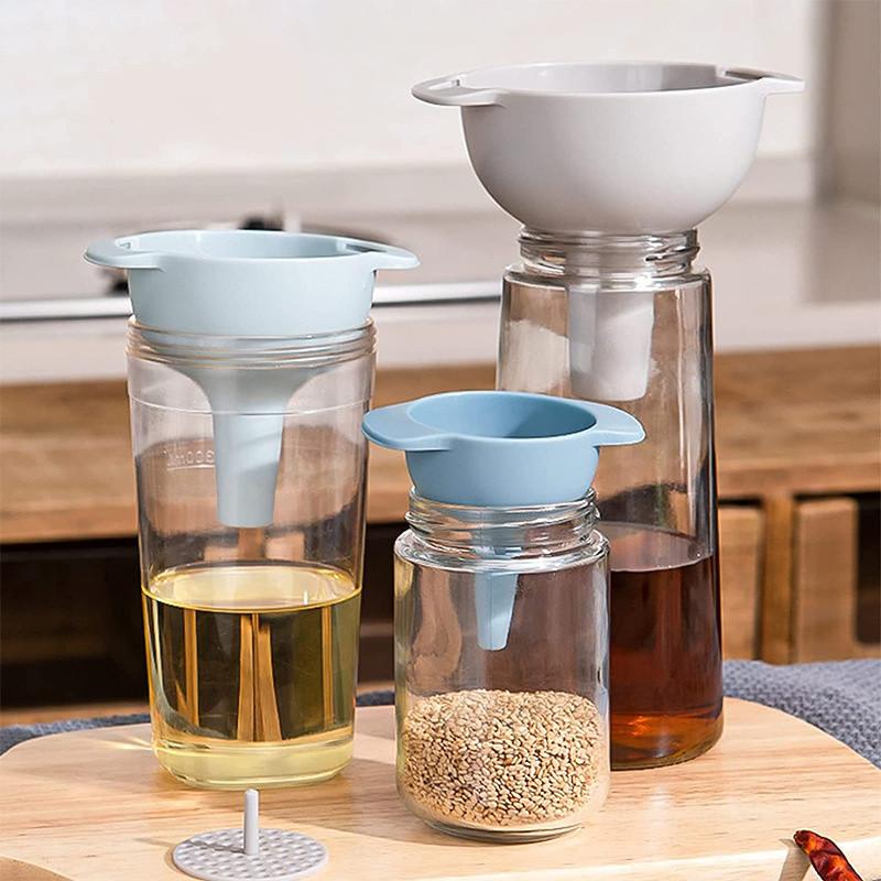 Plastic Funnel 4-piece Set Four In One Multifunctional Funnel Set Kitchen Oil Spill Liquid Distribution Filter