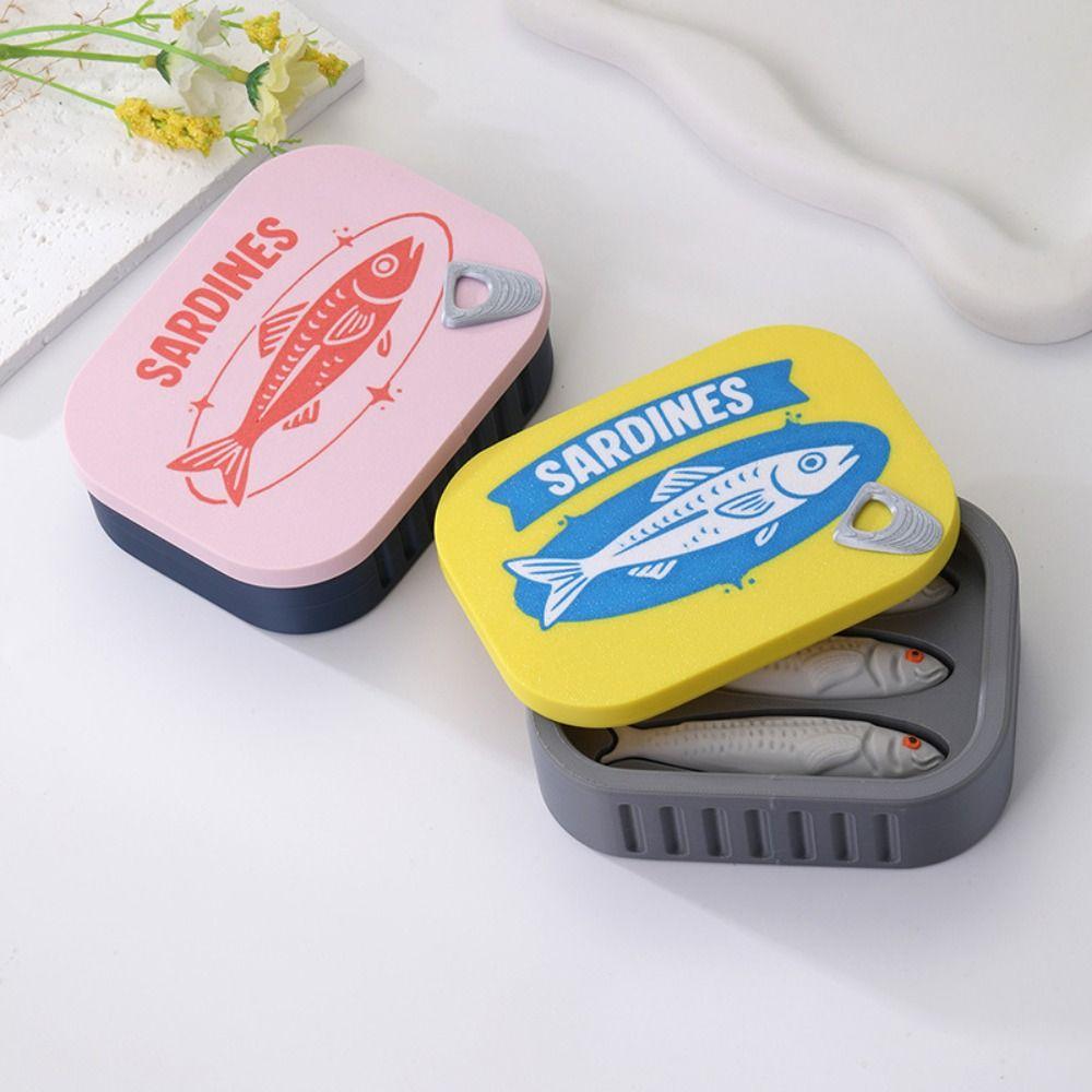Cute Sardine Tin Decompression Toy Portable Stress Relief Fidget Toy Student Gift