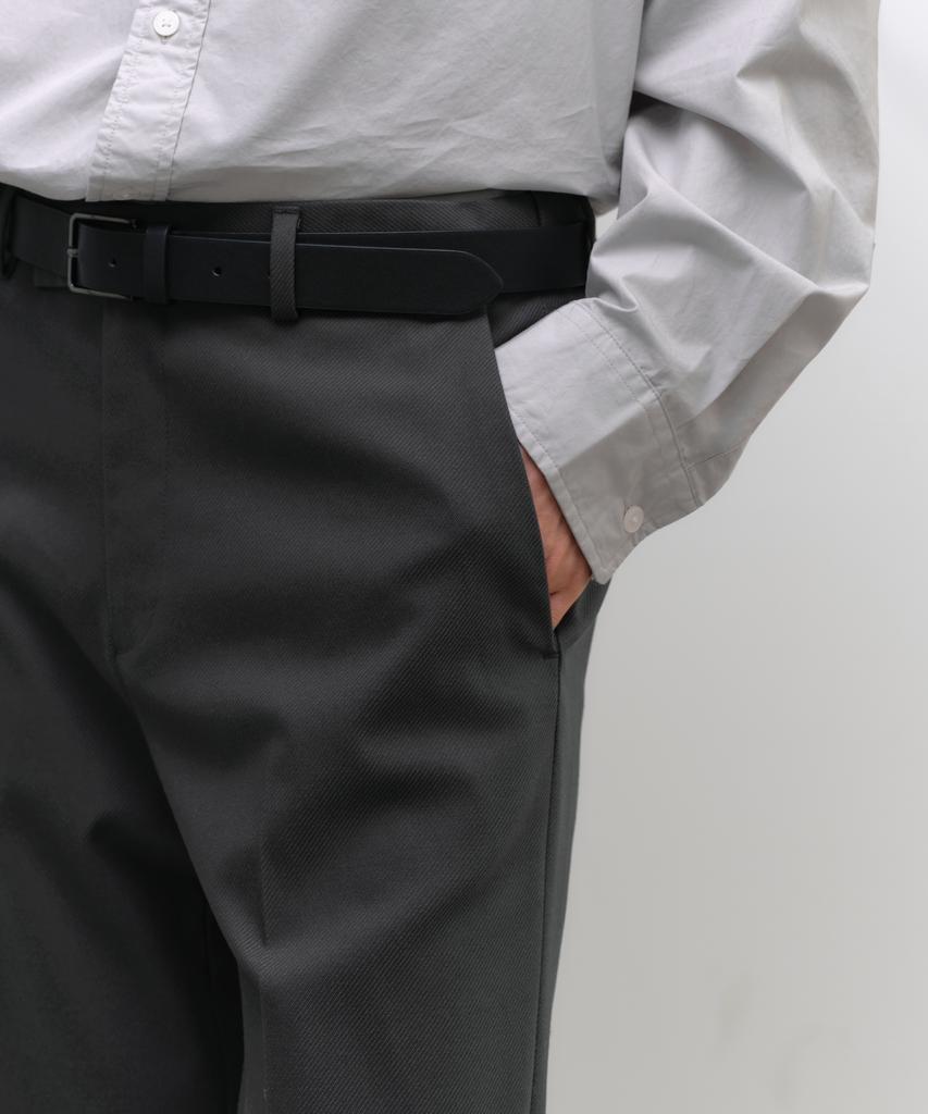 MUSINSA STANDARD Whipcord Straight Hidden Banding Slacks [Gray]