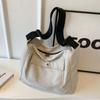 Retro Simple Women's Shoulder Bags Casual College Girls Canvas Book Tote Bags Large Capacity Female Crossbody Bag Handbags