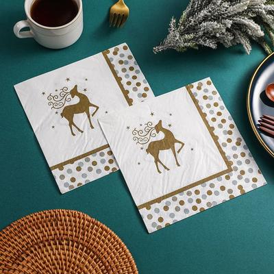 20 teile/paket 33*33 cm 2-lagig Einweg Party Serviette Weihnachten Muster