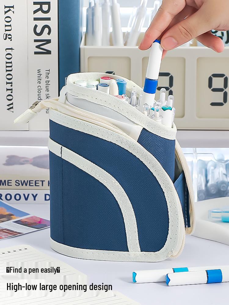 Teleskopiskt Multifunktionellt Pennskrin: Pennställ med stor kapacitet för studenter
