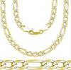 Men's 6mm Patterned Stainless Steel Cuban Figaro Chain Necklace