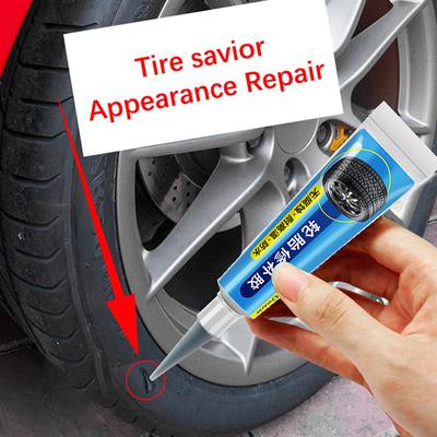 Black Tyre Repair Colla istantanea per riparazione pneumatici auto Liquido Forte colla per gomma Gomma resistente all'usura Colla adesiva non corrosiva