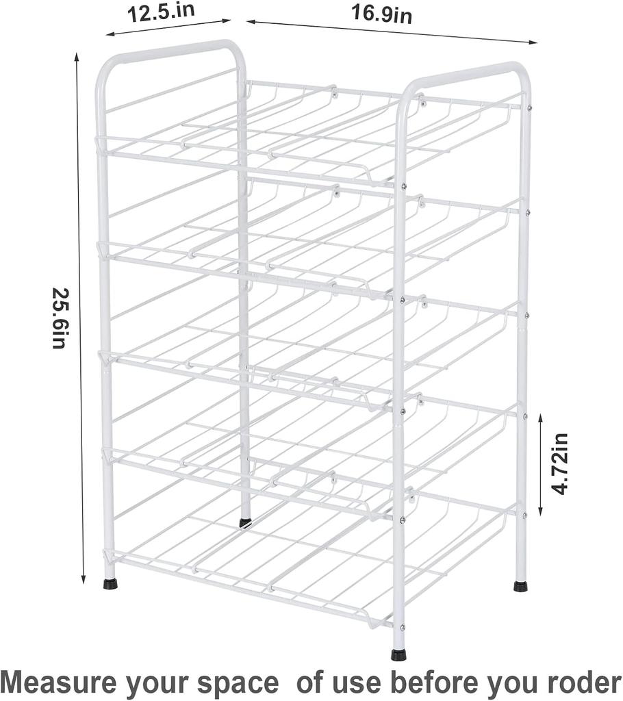 Can rack storage rack, 5-layer can storage dispenser can accommodate 60 cans